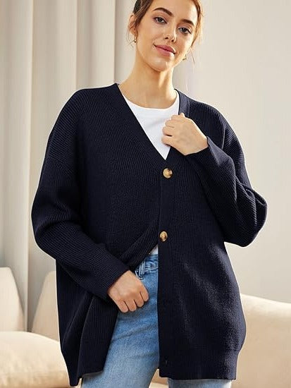 V-Neck Oversized Cardigan