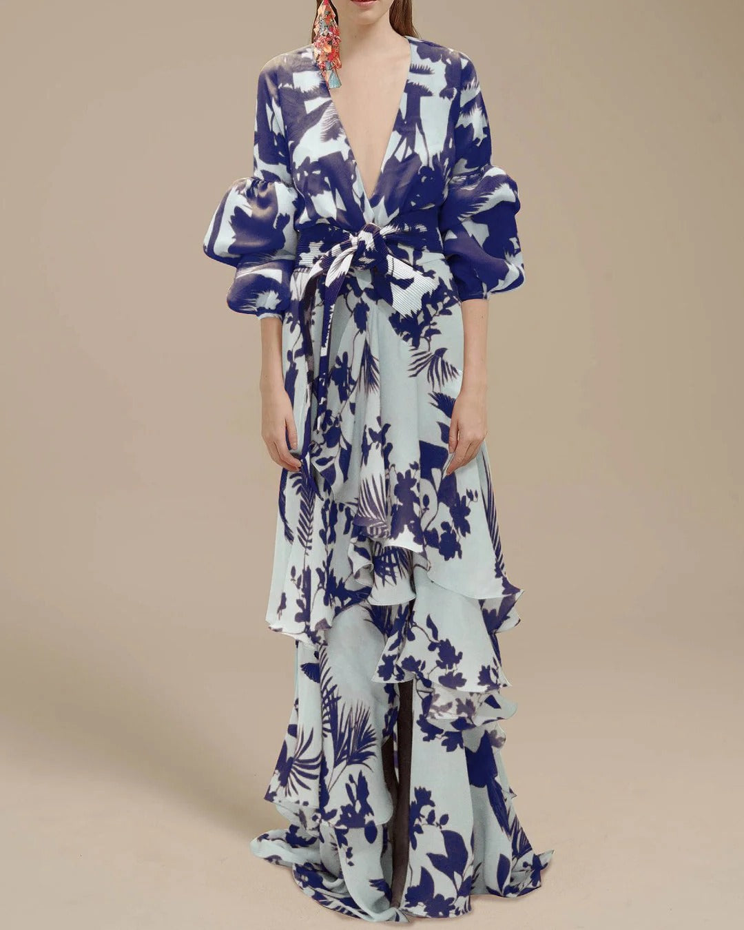 Belted Dress with Adjustable Front Tie