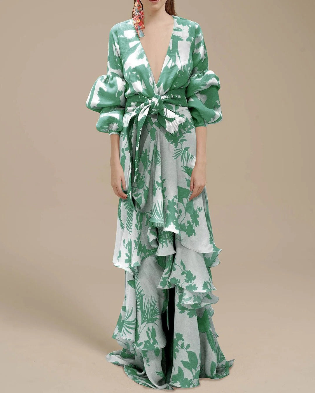 Belted Dress with Adjustable Front Tie