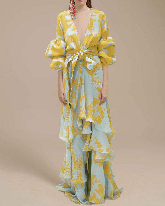 Belted Dress with Adjustable Front Tie