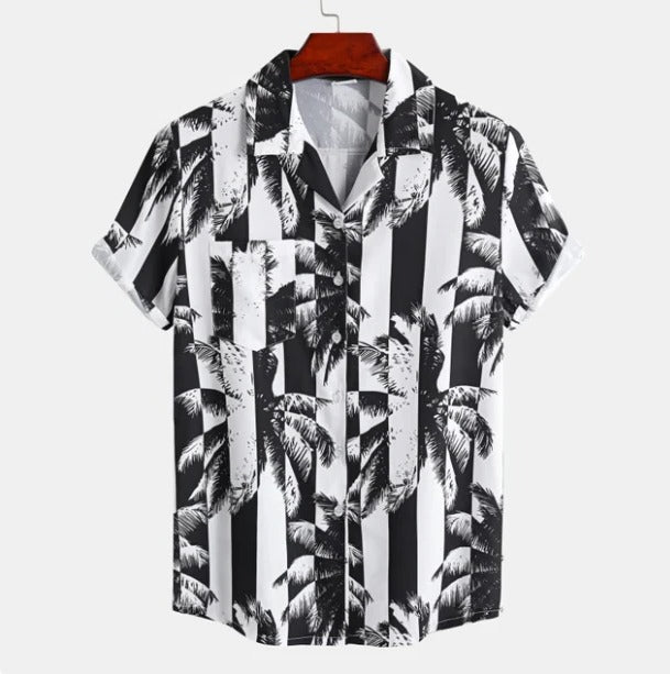 Classic Hawaiian Shirt with Tropical Pattern