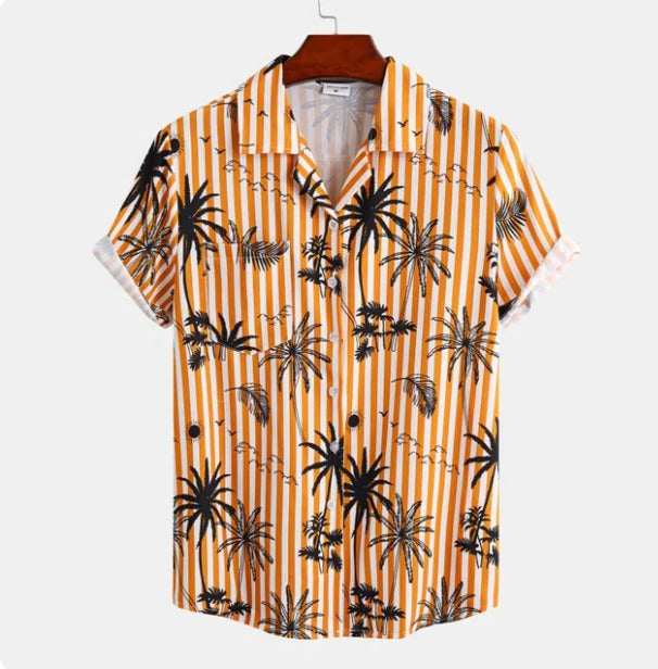 Classic Hawaiian Shirt with Tropical Pattern