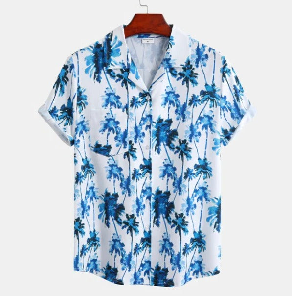Classic Hawaiian Shirt with Tropical Pattern
