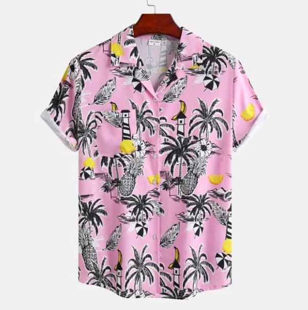 Classic Hawaiian Shirt with Tropical Pattern