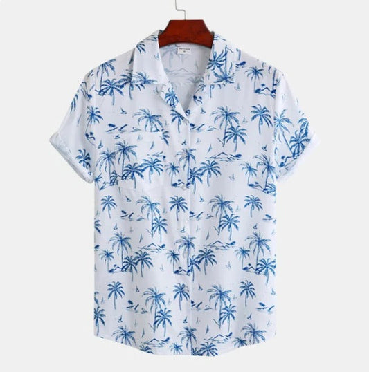 Classic Hawaiian Shirt with Tropical Pattern