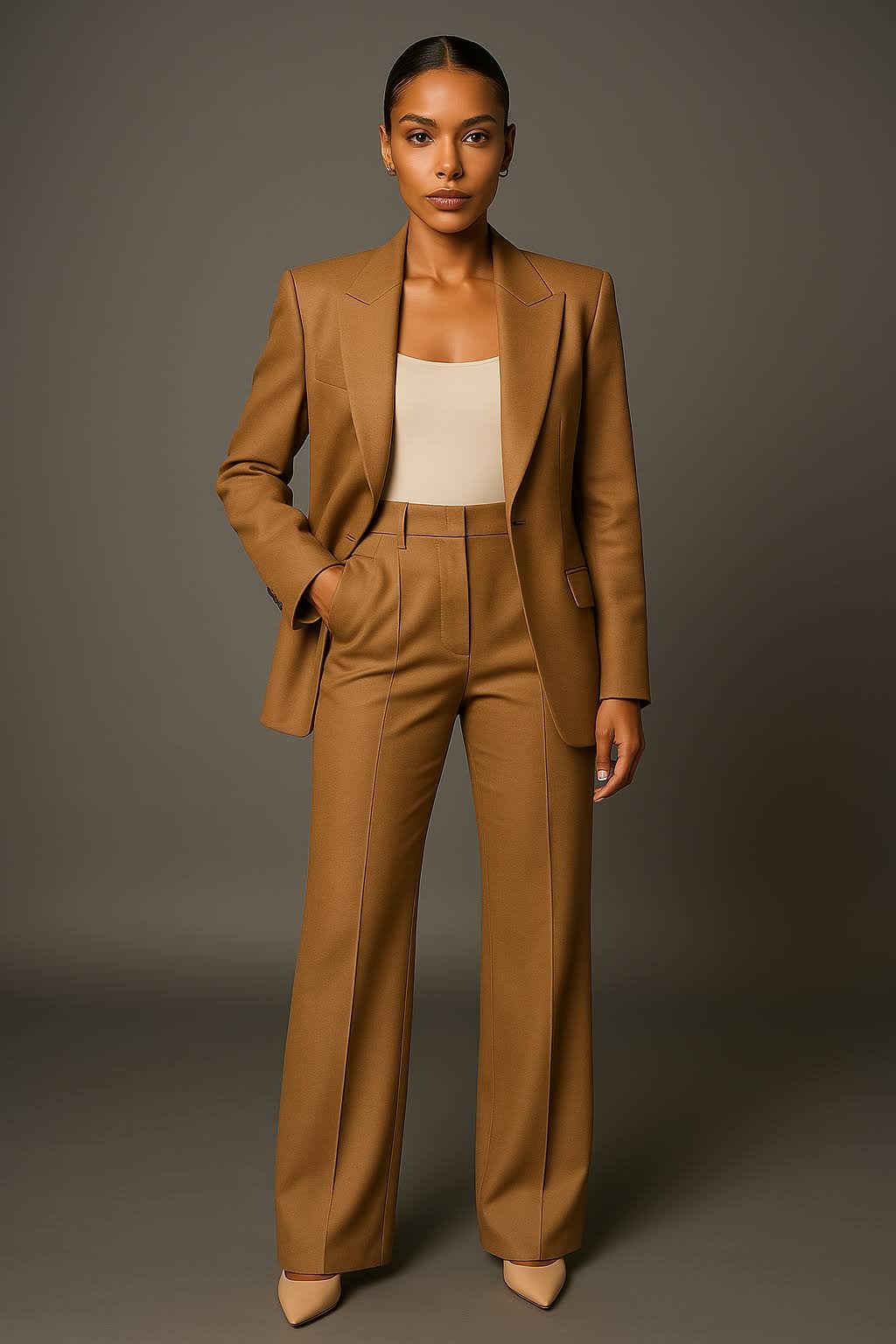 Two Piece Suit with Blazer and Trousers