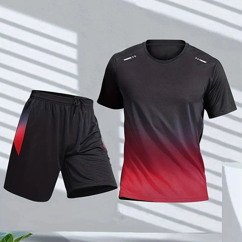 Conjunto de ropa deportiva para hombre con diseño degradado