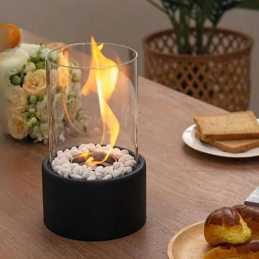 Mini Portable Glass Tabletop Fireplace | Ventayo