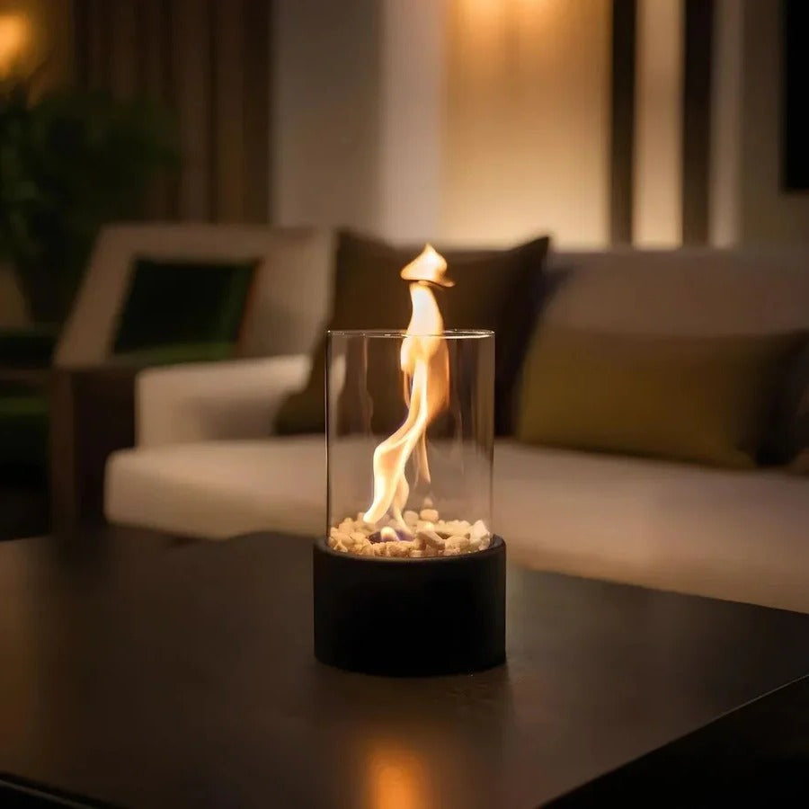 Mini Portable Glass Tabletop Fireplace | Ventayo