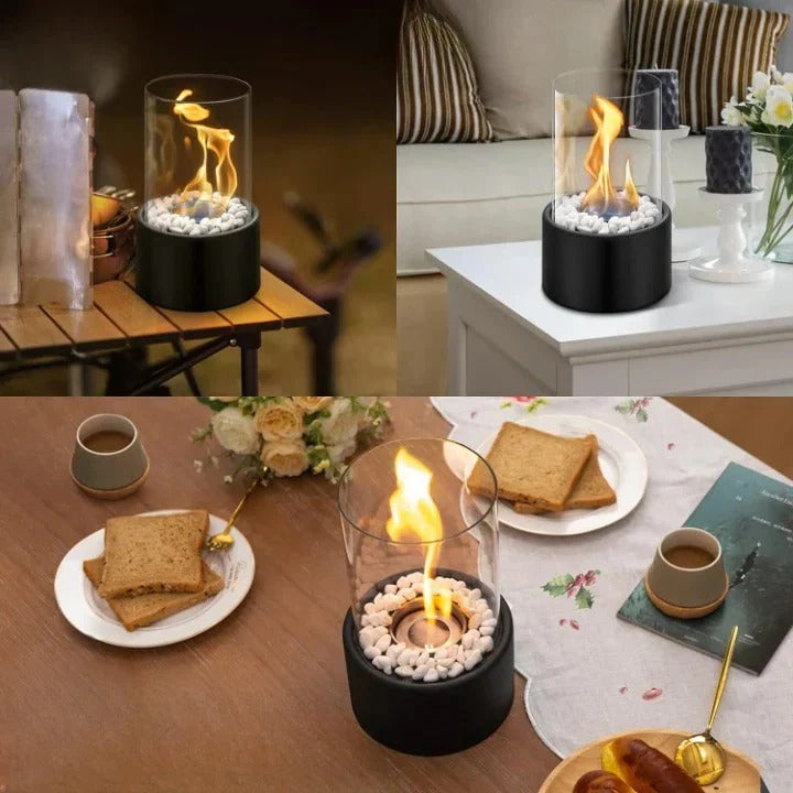 Mini Portable Glass Tabletop Fireplace | Ventayo