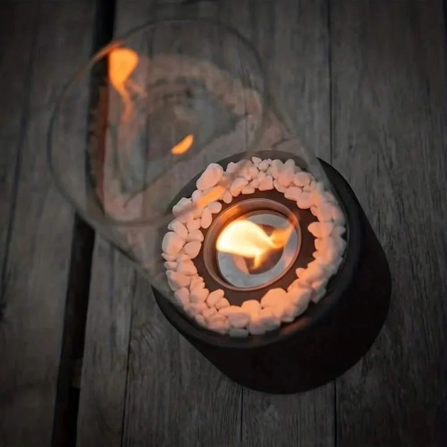 Mini Portable Glass Tabletop Fireplace | Ventayo