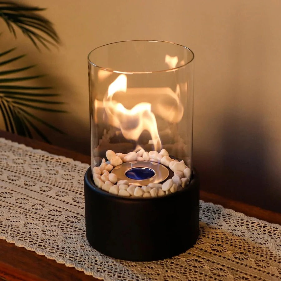 Mini Portable Glass Tabletop Fireplace | Ventayo
