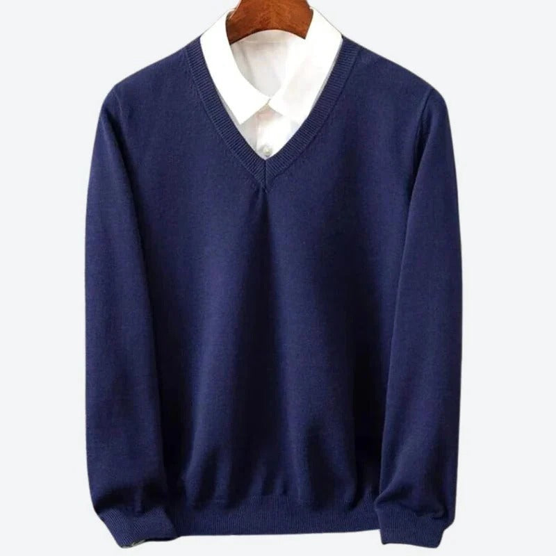 Men's Soft Cashmere Sweater with Crew Neck Pullover | Ventayo