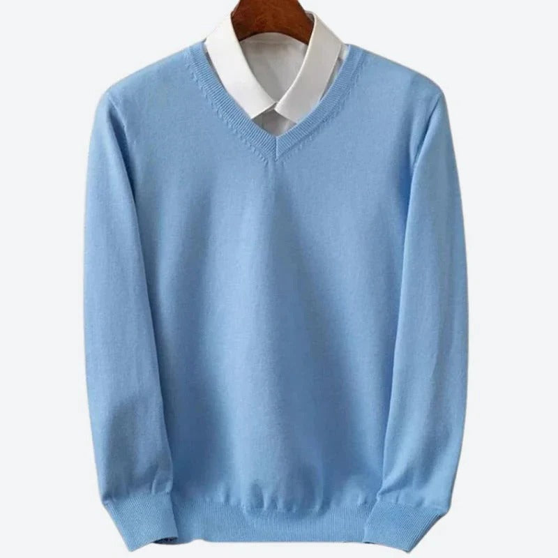 Men's Soft Cashmere Sweater with Crew Neck Pullover | Ventayo