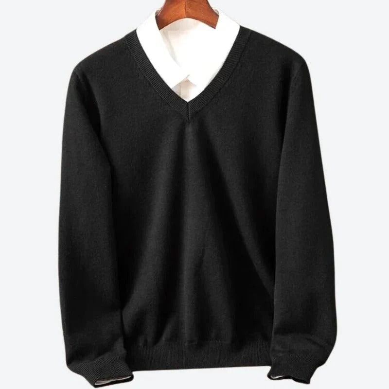 Men's Soft Cashmere Sweater with Crew Neck Pullover | Ventayo