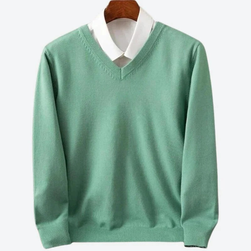 Men's Soft Cashmere Sweater with Crew Neck Pullover | Ventayo