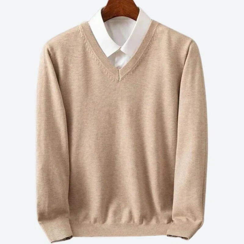 Men's Soft Cashmere Sweater with Crew Neck Pullover | Ventayo