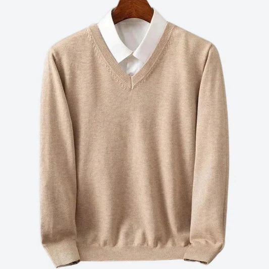 Men's Soft Cashmere Sweater with Crew Neck Pullover | Ventayo
