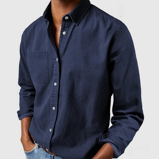 long-sleeve shirt with relaxed fit