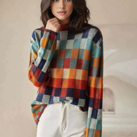 Patchwork Turtleneck