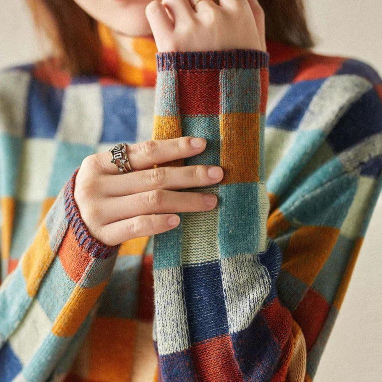 Patchwork Turtleneck