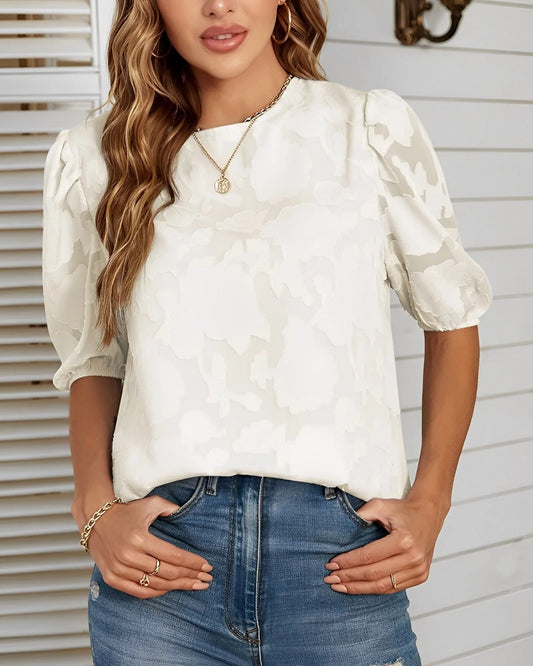 Puff-sleeved shirt