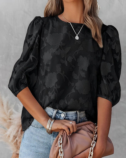 Puff-sleeved shirt
