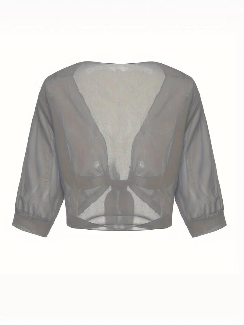 Open-Front Blouse For Spring