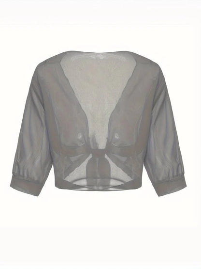 Open-Front Blouse For Spring