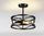 Moderne Drum Glas Semi-Opbouw Plafondlamp