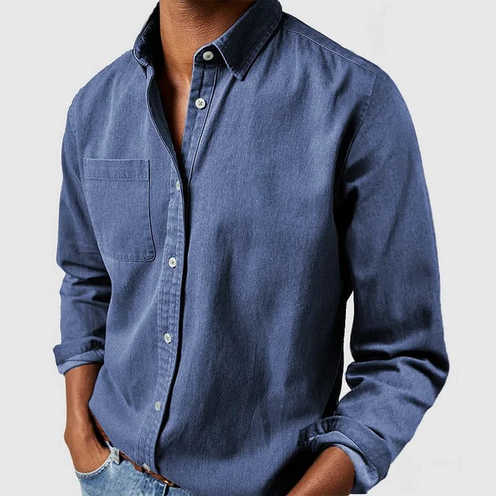 long-sleeve shirt with relaxed fit