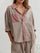 Ladies two piece pyjama set with checked pattern