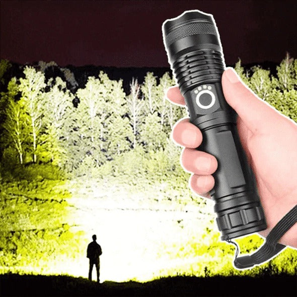 Lampe de poche LED puissante – 90,000 lumens Torche tactique rechargeable