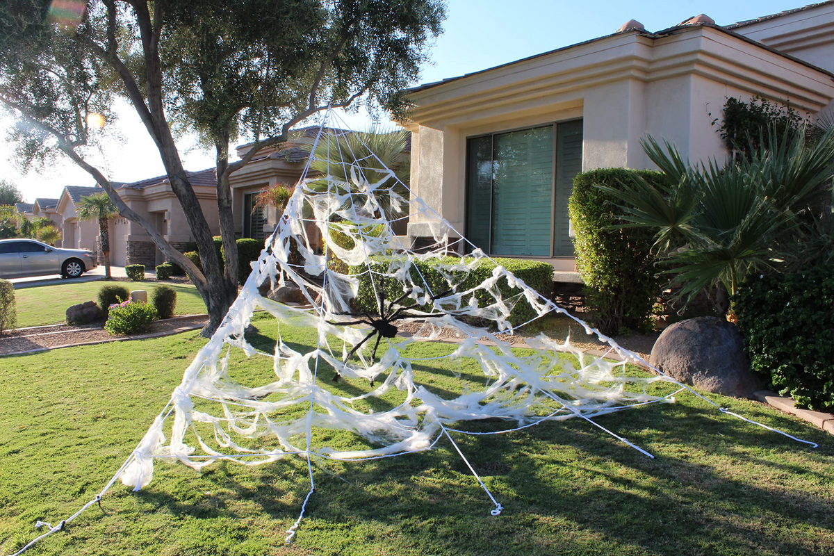 Giant Spider Web Set With 5 Ft Spider Halloween Decoration – Ventayo