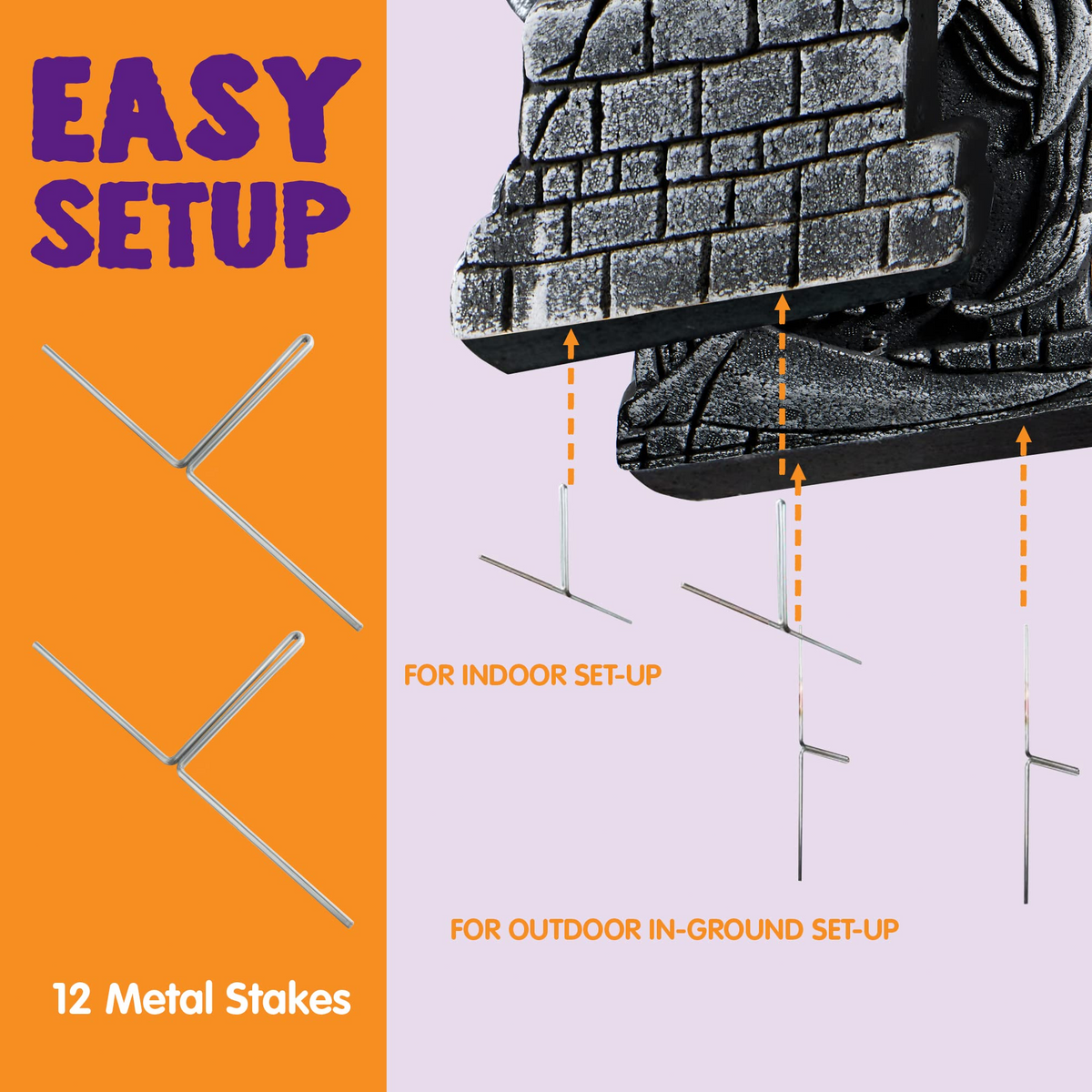 Cross Foam Tombstone Halloween Decoration, 12 Stakes – Ventayo