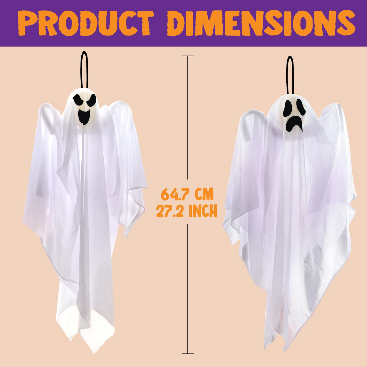 25.5in Hanging Ghosts, 3 Pack – Ventayo