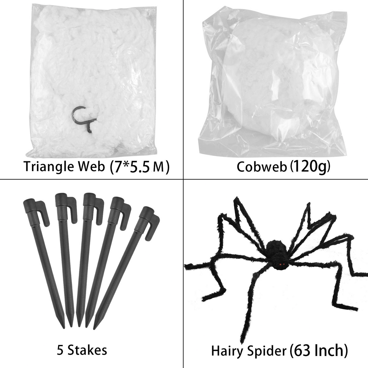 Giant Spider Web Set With 5 Ft Spider Halloween Decoration – Ventayo