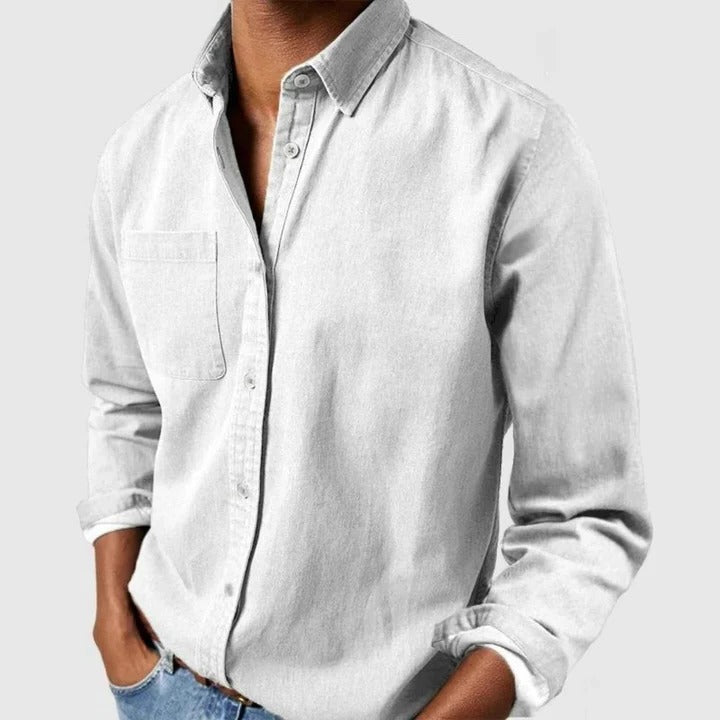 long-sleeve shirt with relaxed fit