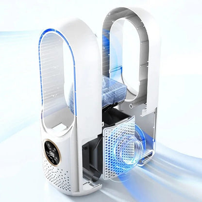 Blade-Free Silent Portable Air Conditioner for Home and Office