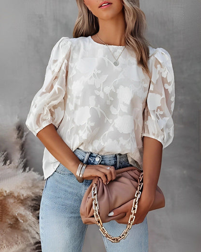 Puff-sleeved shirt