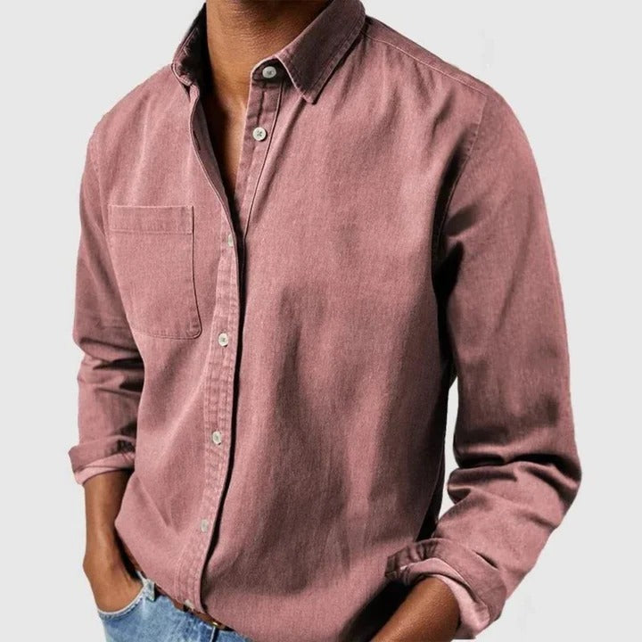 long-sleeve shirt with relaxed fit
