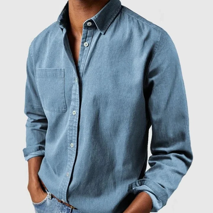 long-sleeve shirt with relaxed fit