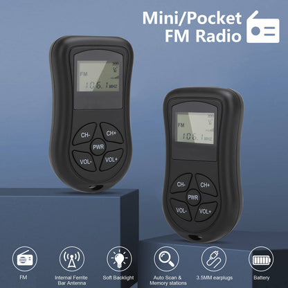 Portable Mini Pocket Radio AM/FM