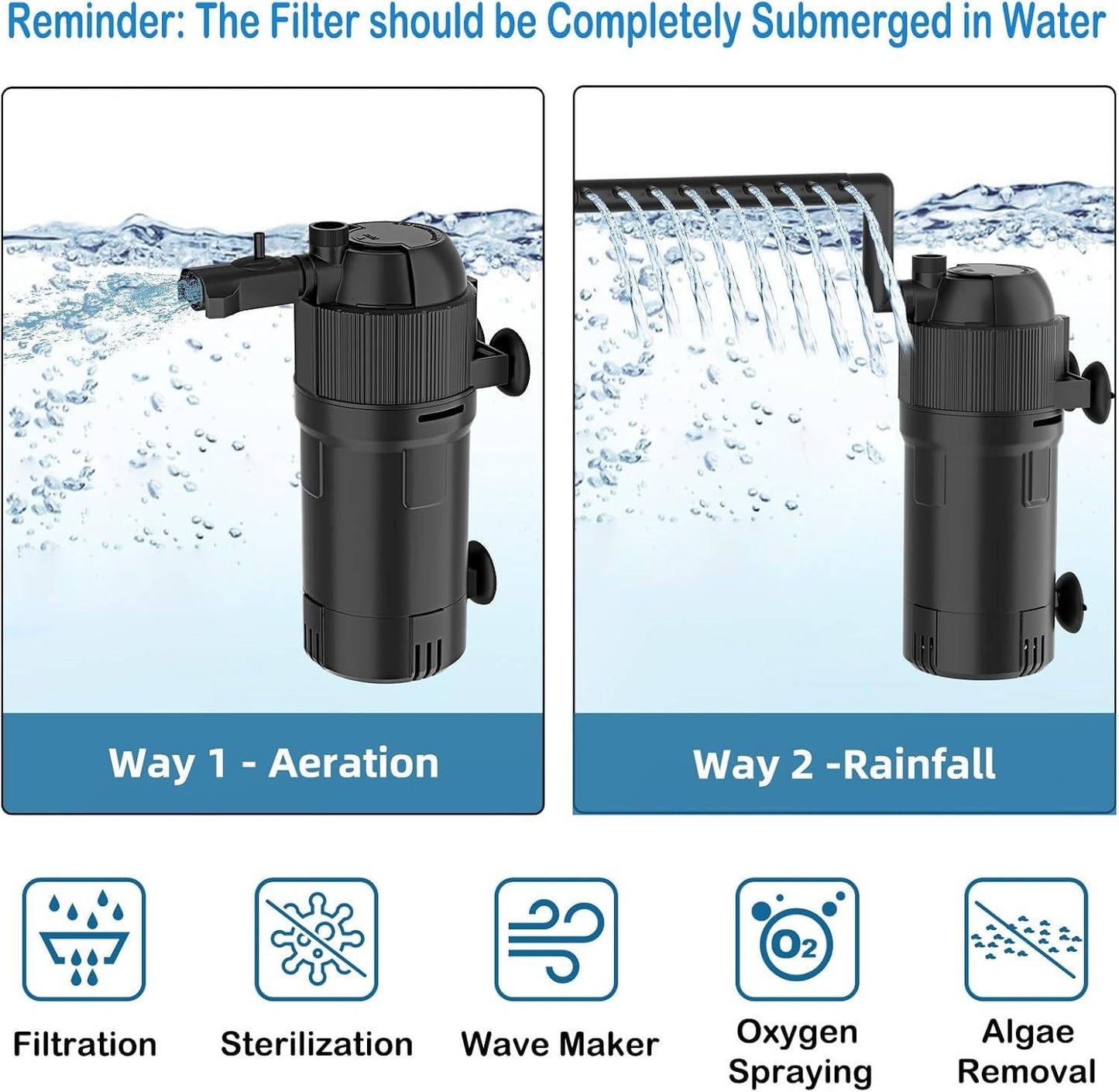 Aquarium Fish Tank Submersible Water Pump