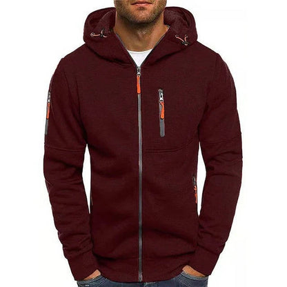 Sudadera con capucha para hombre con cremallera completa