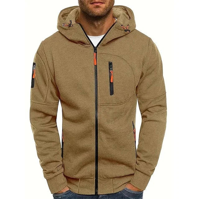 Sudadera con capucha para hombre con cremallera completa