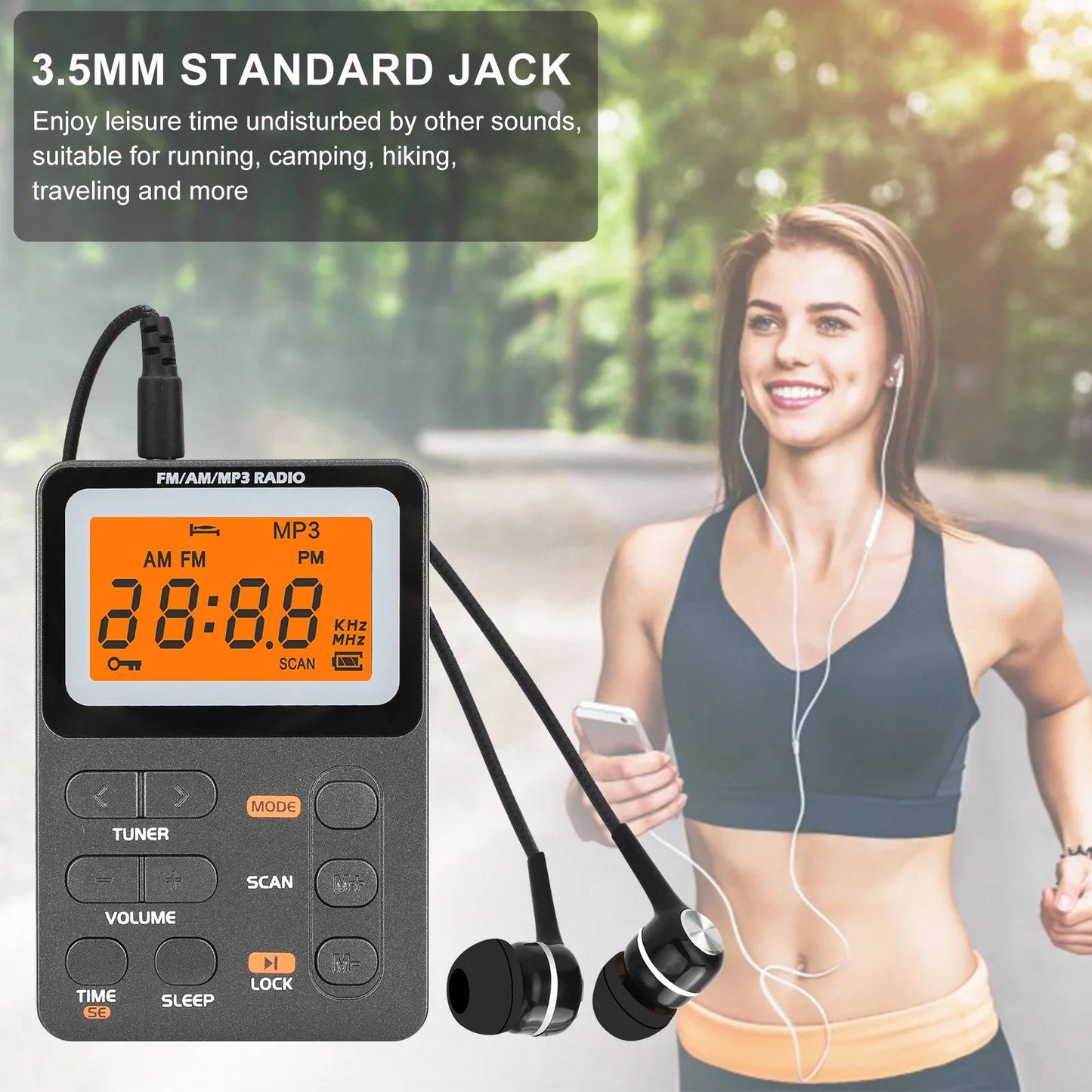 Battery Operated AM/FM Pocket Radio – Strong Signal, Best Reception On-the-Go
