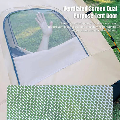 3-4 Person Automatic Instant Pop Up Camping Tent Outdoor Waterproof Double Layer