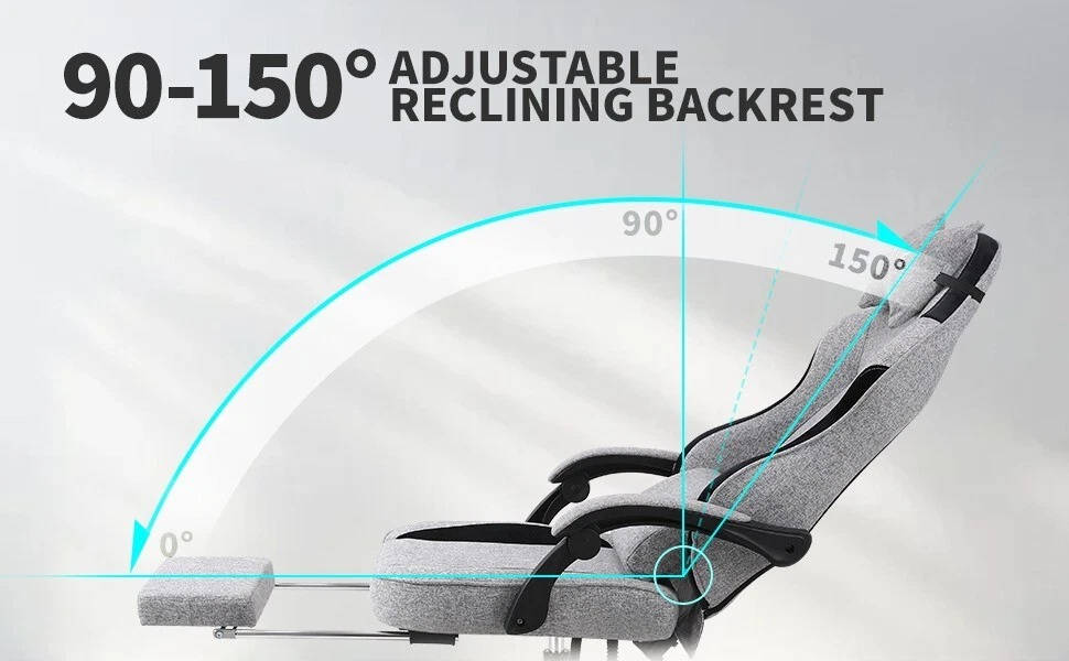Ergonomic Gaming Chair With Footrest