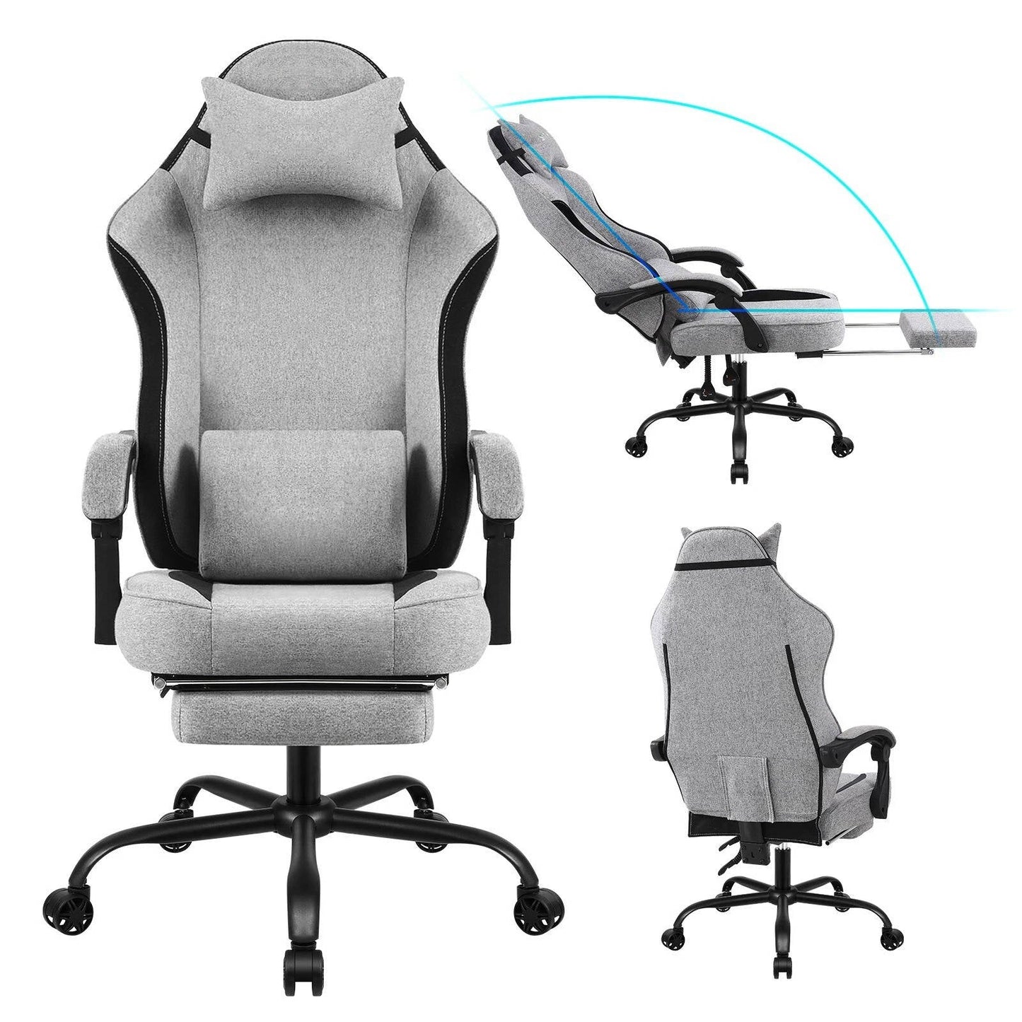 Ergonomic Gaming Chair With Footrest